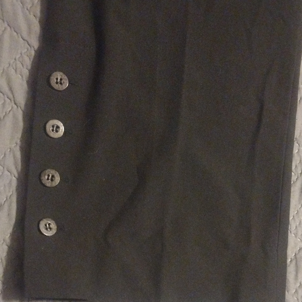 Sharon Young Black Pants with Button Accents - Picture 4 of 9